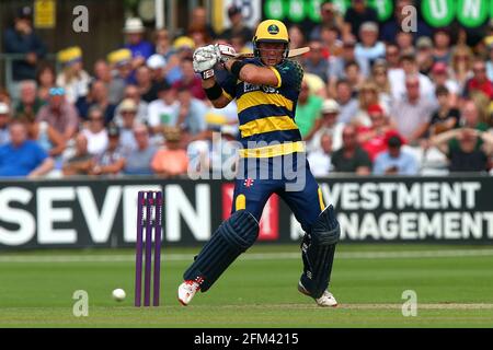 Colin Ingram erreicht vier Läufe für Glamorgan während Essex Eagles vs Glamorgan, NatWest T20 Blast Cricket auf dem Cloudfm County Ground am 16. Juli 2017 Stockfoto