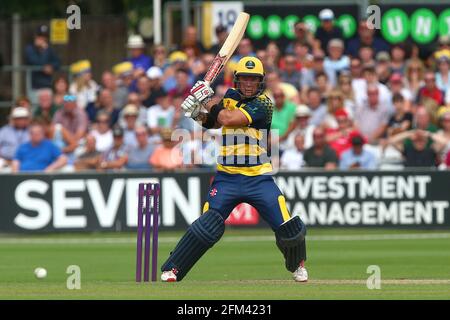 Colin Ingram erreicht vier Läufe für Glamorgan während Essex Eagles vs Glamorgan, NatWest T20 Blast Cricket auf dem Cloudfm County Ground am 16. Juli 2017 Stockfoto