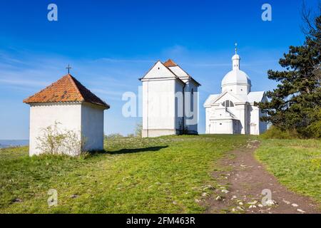 Svaty kopecek, Mikulov, Jizni Morava, Ceska republika / der Holly-Hügel, Mikulov-Stadt, Südmähren, Tschechische republik Stockfoto