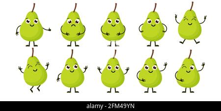 Cartoon lustige Früchte. Stock Vektor