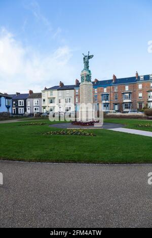 Das Kriegsdenkmal in Redheugh Gardens, Hartlepool Headland an der Nordostküste Englands, Großbritannien. Stockfoto
