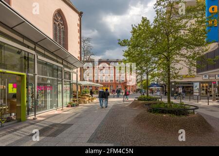 Liebfrauenberg Platz in der historischen Altstadt von Frankfurt am Main, Deutschland Stockfoto
