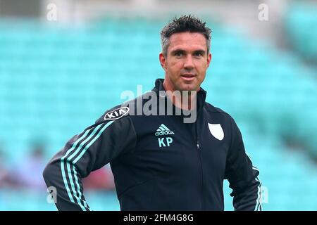 Kevin Pietersen von Surrey blickt auf Surrey vs Essex Eagles, NatWest T20 Blast Cricket beim Kia Oval am 19. Juli 2017 Stockfoto