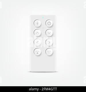 Fernbedienung für TV oder Media Center. Gerät für Kinofilme. Freizeit zu Hause. Vektor Illustration Cartoon-Design. Auf Hintergrund isoliert Stock Vektor