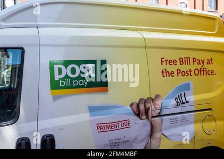 Eine Post, Irish Postal Service Lieferwagen. Stockfoto