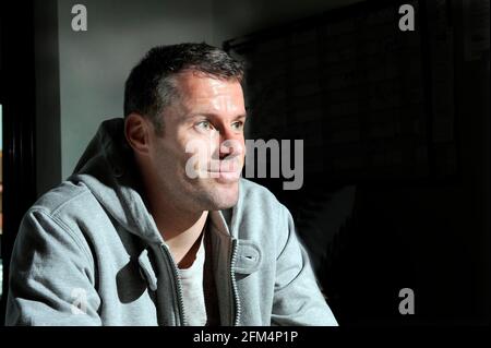 JAMIE CARRAGHER VOM FC LIVERPOOL. 2/4/09. BILD DAVID ASHDOWN Stockfoto