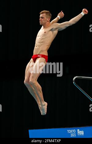 Tokio, Japan. Mai 2021. KEINE VERKÄUFE IN JAPAN! Timo BARTHEL (GER), Action, Männer-Plattformfinale mit 10 m, Männer-Hochtauchspringen mit 10 m, Hochtauchen/Tauchen FINA World Cup am 1. Mai 2021 in Tokio/Japan. KEINE VERKÄUFE IN JAPAN! Credit: dpa picture Alliance/Alamy Live News Stockfoto