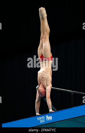 Tokio, Japan. Mai 2021. KEINE VERKÄUFE IN JAPAN! Timo BARTHEL, GER, Action, Männer: 10 m Plattformfinale, Männer: 10 m hohes Tauchen, Hochtauchen/Tauchen FINA World Cup am 1. Mai 2021 in Tokio/Japan. KEINE VERKÄUFE IN JAPAN! Credit: dpa picture Alliance/Alamy Live News Stockfoto