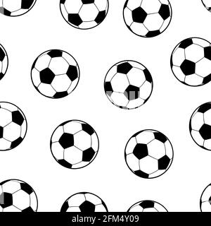 Nahtlose Fußballbälle Hintergrund Stock Vektor