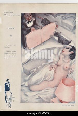 1930er Jahren Frankreich La Vie Parisienne Magazin Platte Stockfoto
