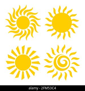 Darstellung der Sonnensymbole Stock Vektor