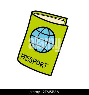 Pass, ein handgezeichneter Vektor eines Passes Stock Vektor