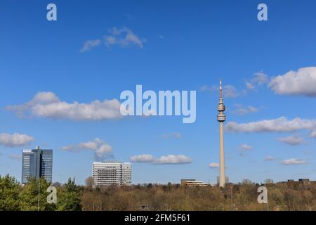 Florianturm (Florian Tower) Fernsehturm Wahrzeichen in Dortmund, Deutschland Stockfoto