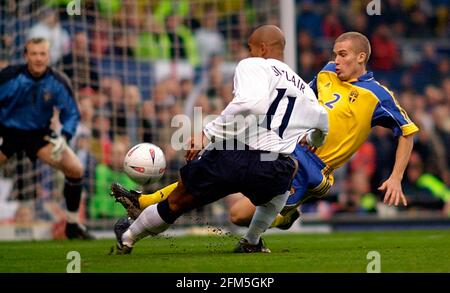 ENGLAND V SCHWEDEN AM ALTEN TRAFFORD 10/11/2001 BILD DAVID ASHDOWN ENGLAND FUSSBALL Stockfoto