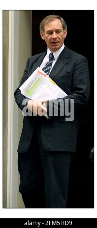 Kriegskabinett arrivin und verlassen Downing st. Geoff Hoon Bild David Sandison 1/4/2003 Stockfoto