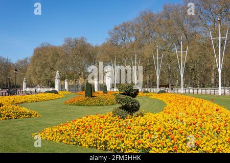 Buckingham Palace Memorial Gardens und Canada Gate, Westminster, City of Westminster, Greater London, England, Vereinigtes Königreich Stockfoto