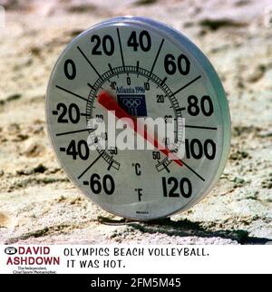 Atlanta Olympische Spiele 1996 Temperatur während Beach Volleyball 115 ' f Stockfoto