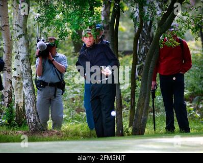 VOLVO PGA CHAMPIONSHIP AT WENTWORTH 25/5/2002 HANSEN 3. AUF DEM 9. BILD DAVID ASHDOWN. GOLF Stockfoto