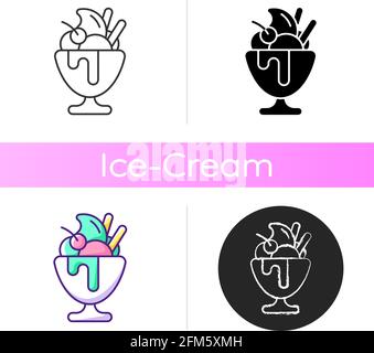 Frozen Yoghurt-Symbol Stock Vektor