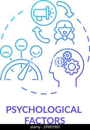 Symbol für das Konzept der psychologischen Faktoren Stock Vektor