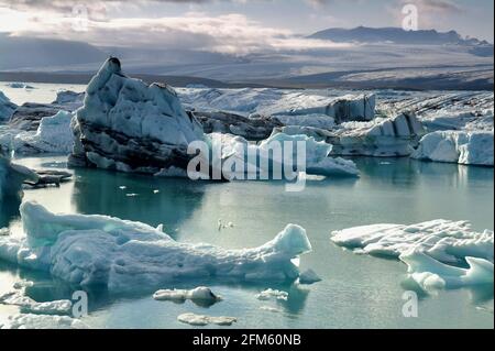 Jökulsárlón Lagune in Island Stockfoto