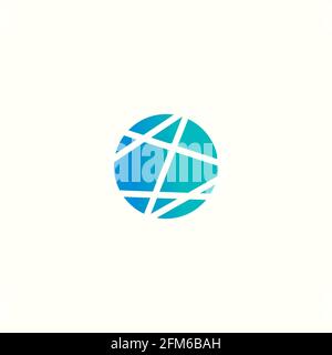 Geometrisches abstraktes Vektorlogo. Geometrisches Emblem. Vektor Stock Vektor