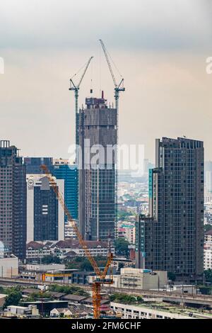 Bangkok Thailand 22. Mai 2018 Bangkok City Panorama Wolkenkratzer und Stadtbild der Hauptstadt von Thailand. Stockfoto