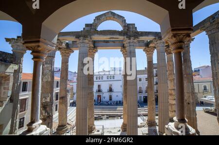 Tempel der Diana von der Interpretation Center im Obergeschoss, Mer Stockfoto