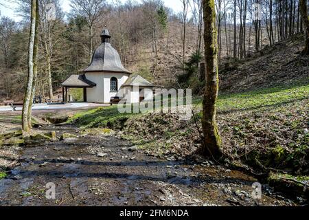 Waldenburg-Kapelle am Biggesee-Stausee bei Attendorn Stockfoto