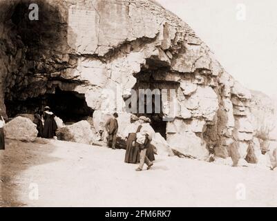 Tilly Whim Caves, Dorset, England, Großbritannien, um 1880, Drucken Stockfoto