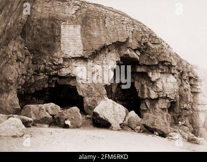 Tilly Whim Caves, Dorset, England, Großbritannien, um 1880, Drucken Stockfoto