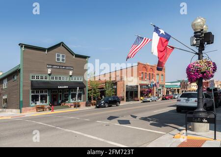 Hauptstraße, Red Lodge, Montana, USA Stockfoto