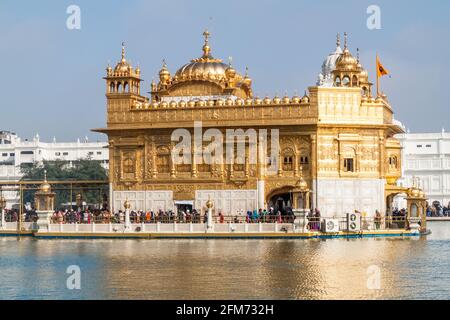 AMRITSAR, INDIEN - 26. JANUAR 2017: Golden Temple Harmandir Sahib in Amritsar, Punjab State, Indien Stockfoto