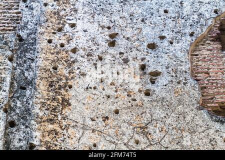 Einschusslöcher im Residency Complex in Lucknow, Bundesstaat Uttar Pradesh, Indien Stockfoto