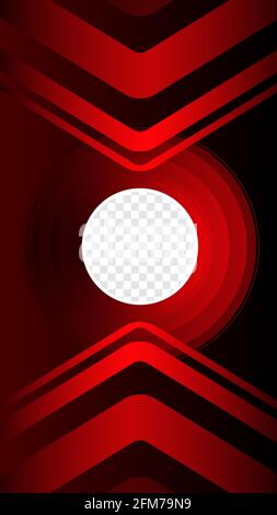 Rotes dynamisches Banner für Social-Media-Geschichten mit transparentem Hintergrund. Vektorgrafik Stock Vektor