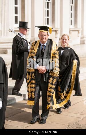 Lord Sainsbury Kanzler der University of Cambridge im Oktober 2011 Stockfoto