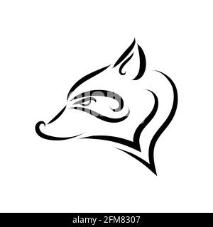 Schwarz-weiße Linienkunst des Waschbär-Kopfes. Gute Verwendung für Symbol, Maskottchen, Symbol, Avatar, Tattoo, T-Shirt-Design, Logo oder ein beliebiges Design. Stock Vektor