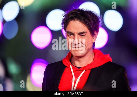 Leipzig, Deutschland. Mai 2021. Der deutsche Komiker Matze Knop kommt zur Aufnahme der 'Ross Antony Show'. Das geplante Sendedatum der TV-Show ist der 15. Mai. Quelle: Jan Woitas/dpa-Zentralbild/dpa/Alamy Live News Stockfoto