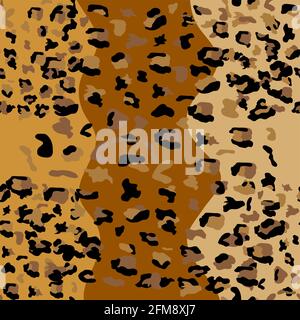 Modisches Leopard Nahtloses Muster. Stilisierte gepunktete Leopard-Haut-Hintergrund für Mode, Druck, Tapete, Stoff. Stock Vektor