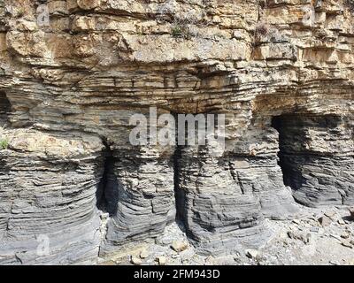 Sedimentgesteine Stockfoto