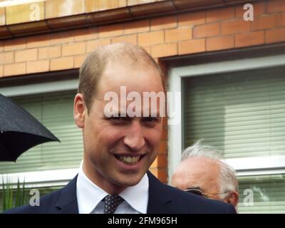 WALLASEY, VEREINIGTES KÖNIGREICH - Jan 15, 2015: Seacombe Wallasey Wirral Merseyside vereinigtes Königreich 01/15/2015 HRH Prinz William auf einem Rundgang in Seacombe A Stockfoto