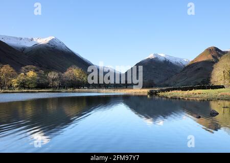 Caudale Moor, Kirkstone Pass, Middle Dodd und High Hartsop Dodd von Brothers Water, Lake District, Cumbria, Großbritannien aus gesehen Stockfoto