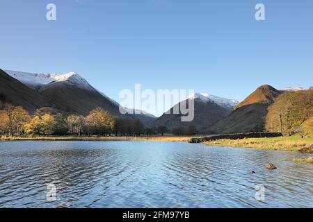 Caudale Moor, Kirkstone Pass, Middle Dodd und High Hartsop Dodd von Brothers Water, Lake District, Cumbria, Großbritannien aus gesehen Stockfoto