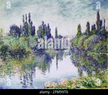 Morgen auf der seine, in der Nähe von Vetheuil – Claude Monet malt 1878 Stockfoto