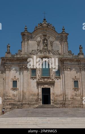 Sassi di Mdera, Basilicata, Italien, Landschaft, Stadt, Stockfoto