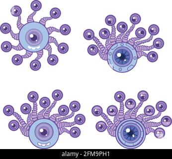 icone, head monster, one eye, vector illustration Stock Vektor