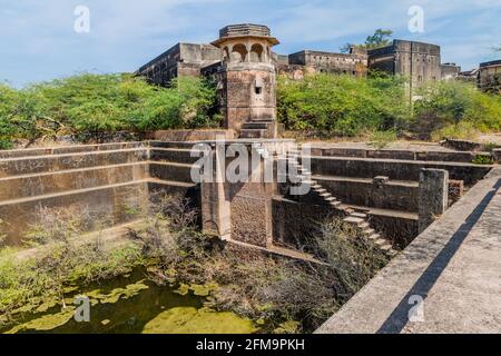 Schritt gut an Taragarh Fort in Bundi, Rajasthan Staat, Indien Stockfoto