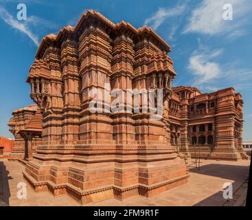 Govind Dev Ji Tempel in Vrindavan, Bundesstaat Uttar Pradesh, Indien Stockfoto