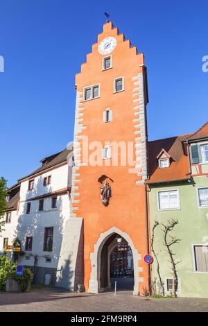 Obertor in Meersburg am Bodensee, Bodensee-Kreis, Baden, Baden-Württemberg, Süddeutschland, Deutschland, Europa Stockfoto