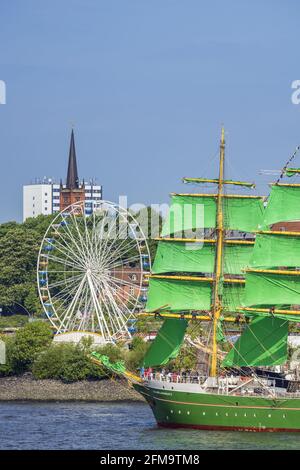 Segelschiff Alexander von Humboldt II, Hamburg Harbour Birthday, Altona, Hamburg, Deutschland Stockfoto